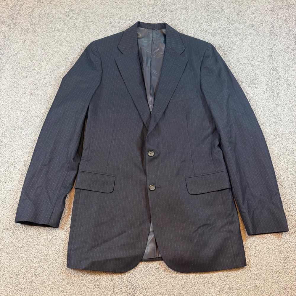 Chaps Ralph Lauren Mens Navy Pinstripe Blazer Rochester Big Tall Suit Jacket